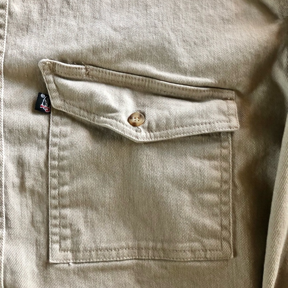 Justin Khaki Work Shirt/Shirt Jacket - Size 2XL (EUC) - Picture 3 of 8